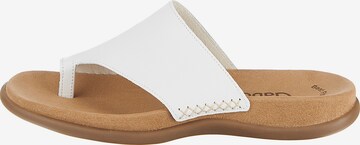 GABOR T-Bar Sandals in White