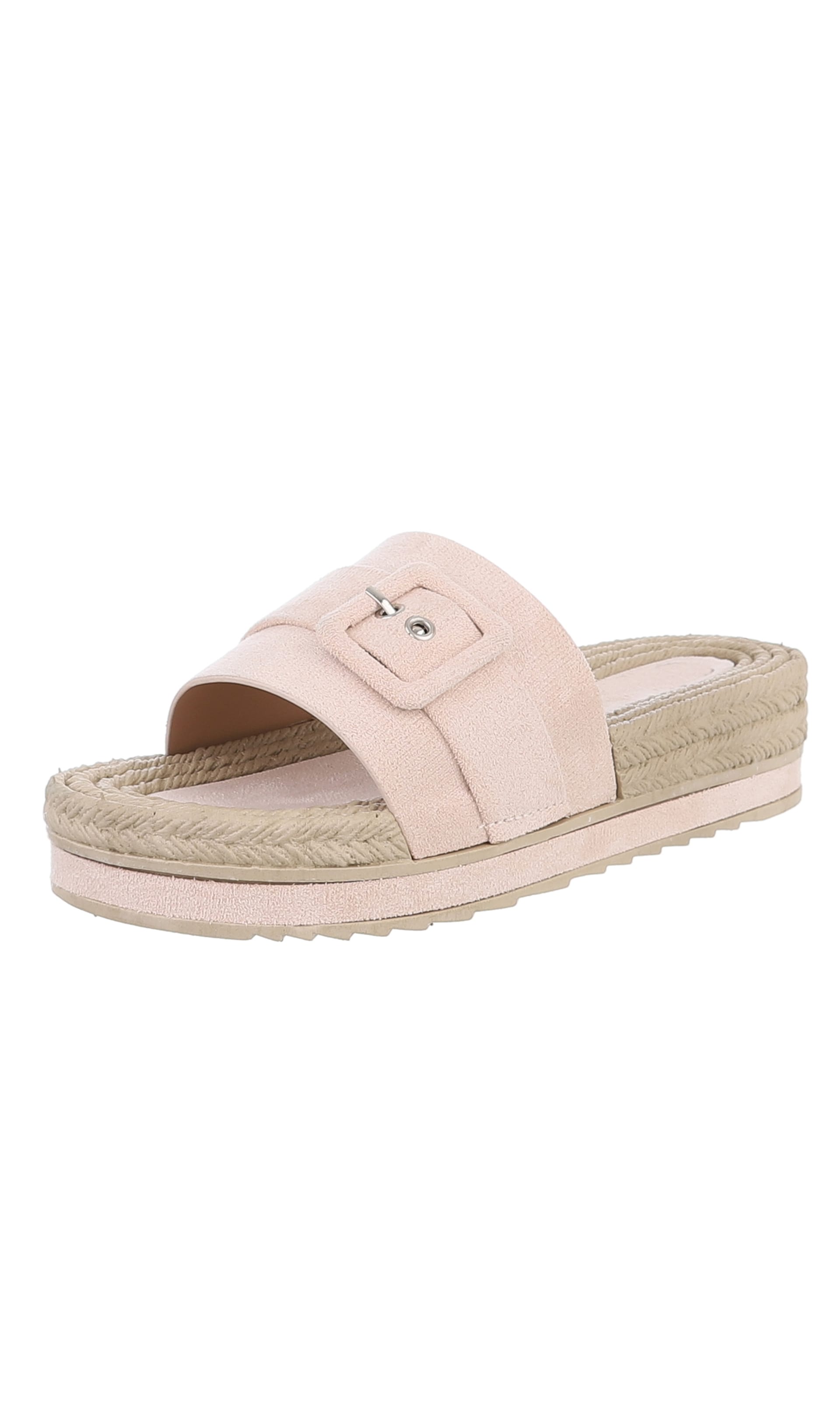 Ital-Design Pantolette in Beige: Vorderseite