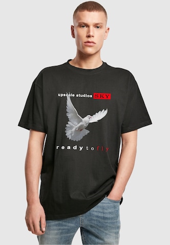 MT Upscale T-Shirt 'Ready to fly' in Schwarz: predná strana