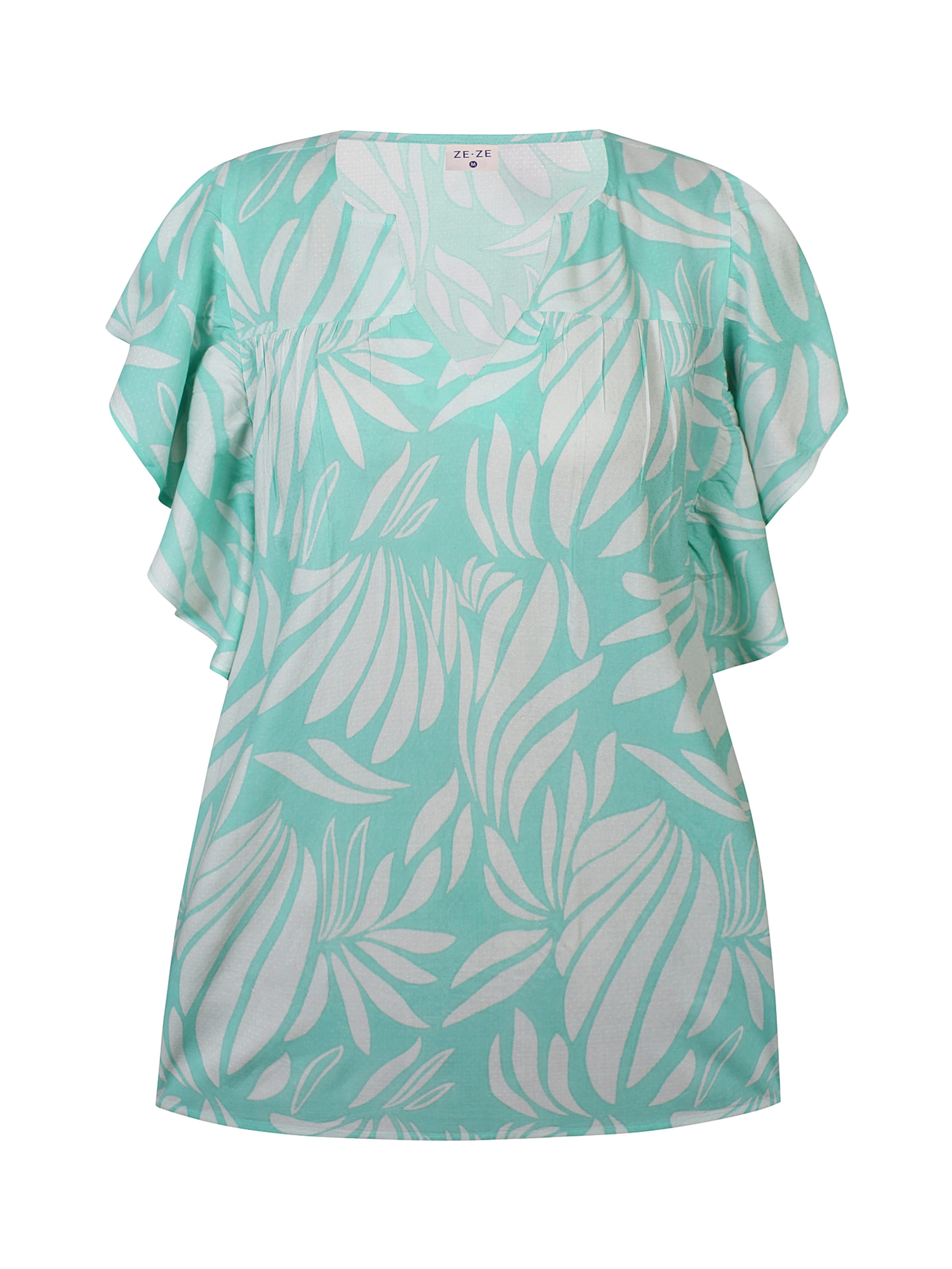 ze-ze Blouse 'Frigg' in Blauw: voorkant