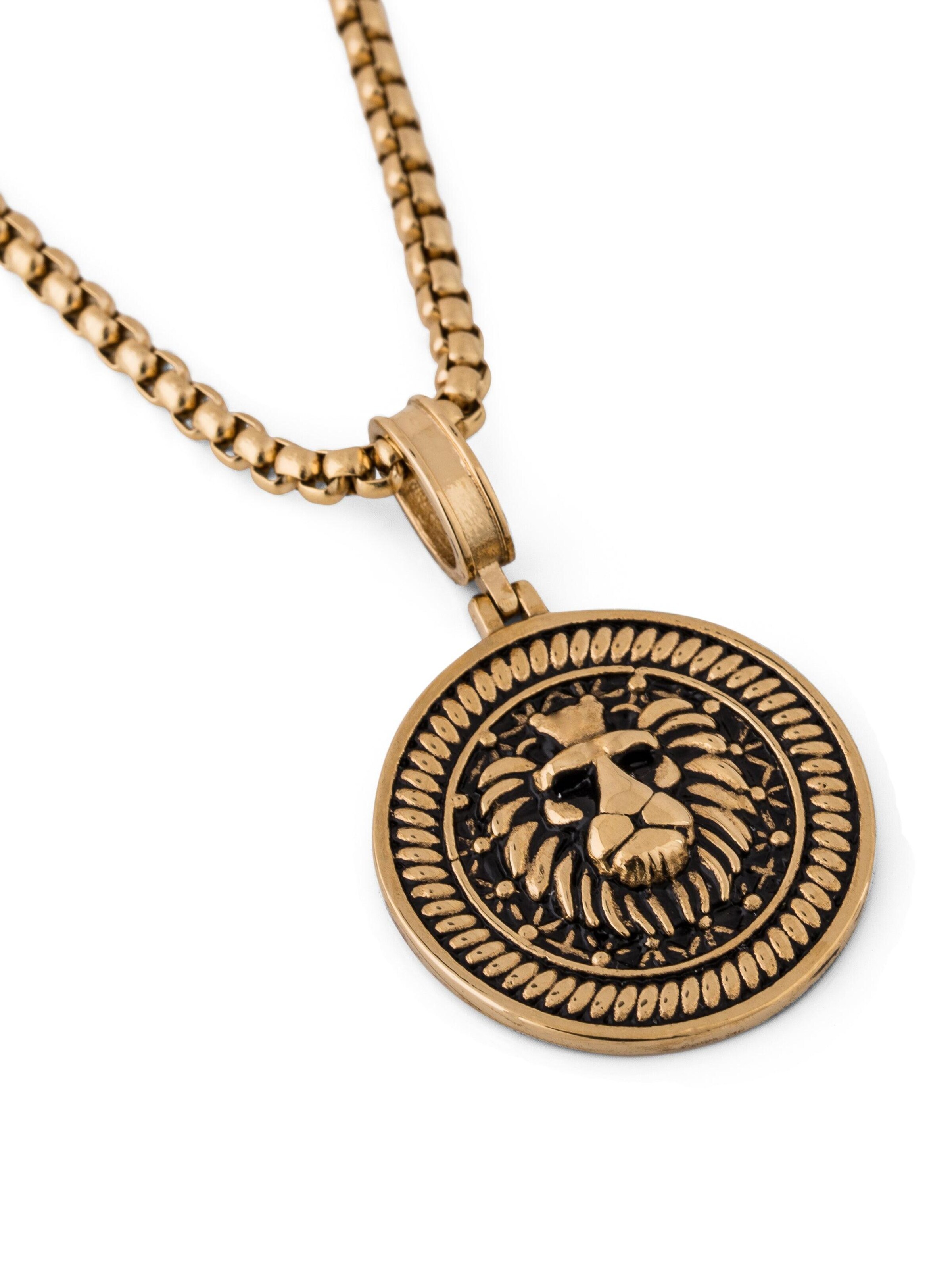 Akitsune Necklace 'Imperator Pendant / Necklace Antique Gold 70 cm' in Gold