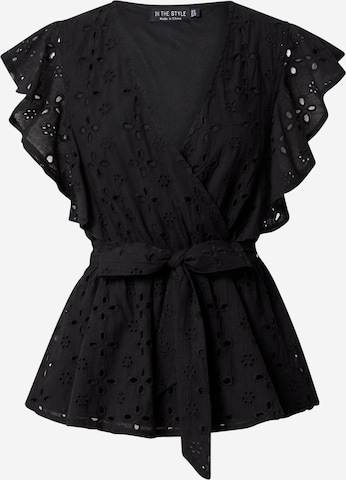 In The Style Blouse 'JOSSA' in Black: front