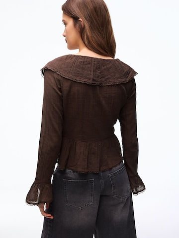 Bershka Blouse in Brown