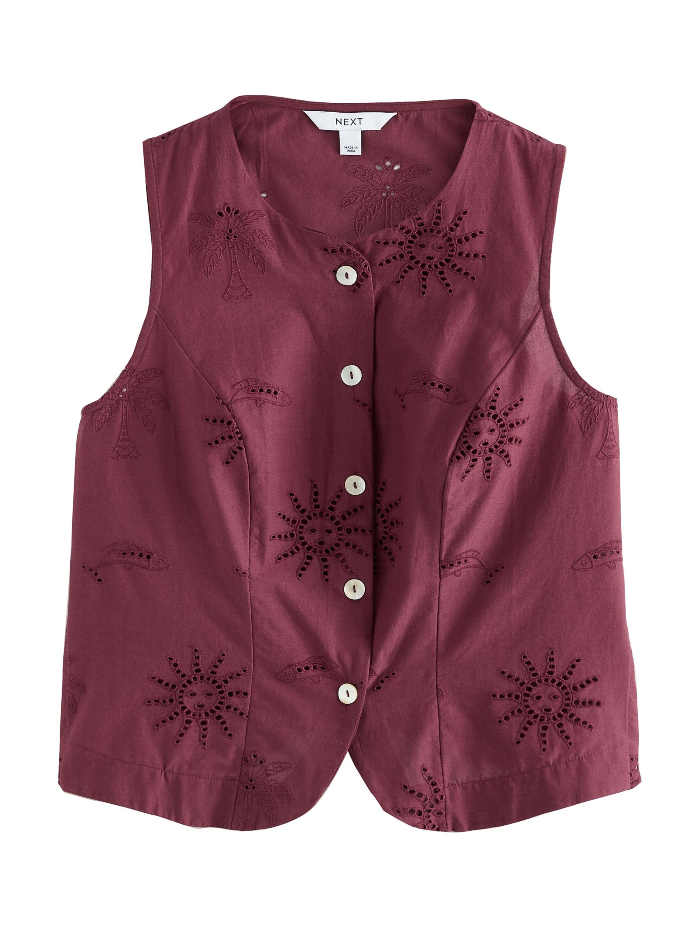 sarkans Next Uzvalka veste: no priekšpuses