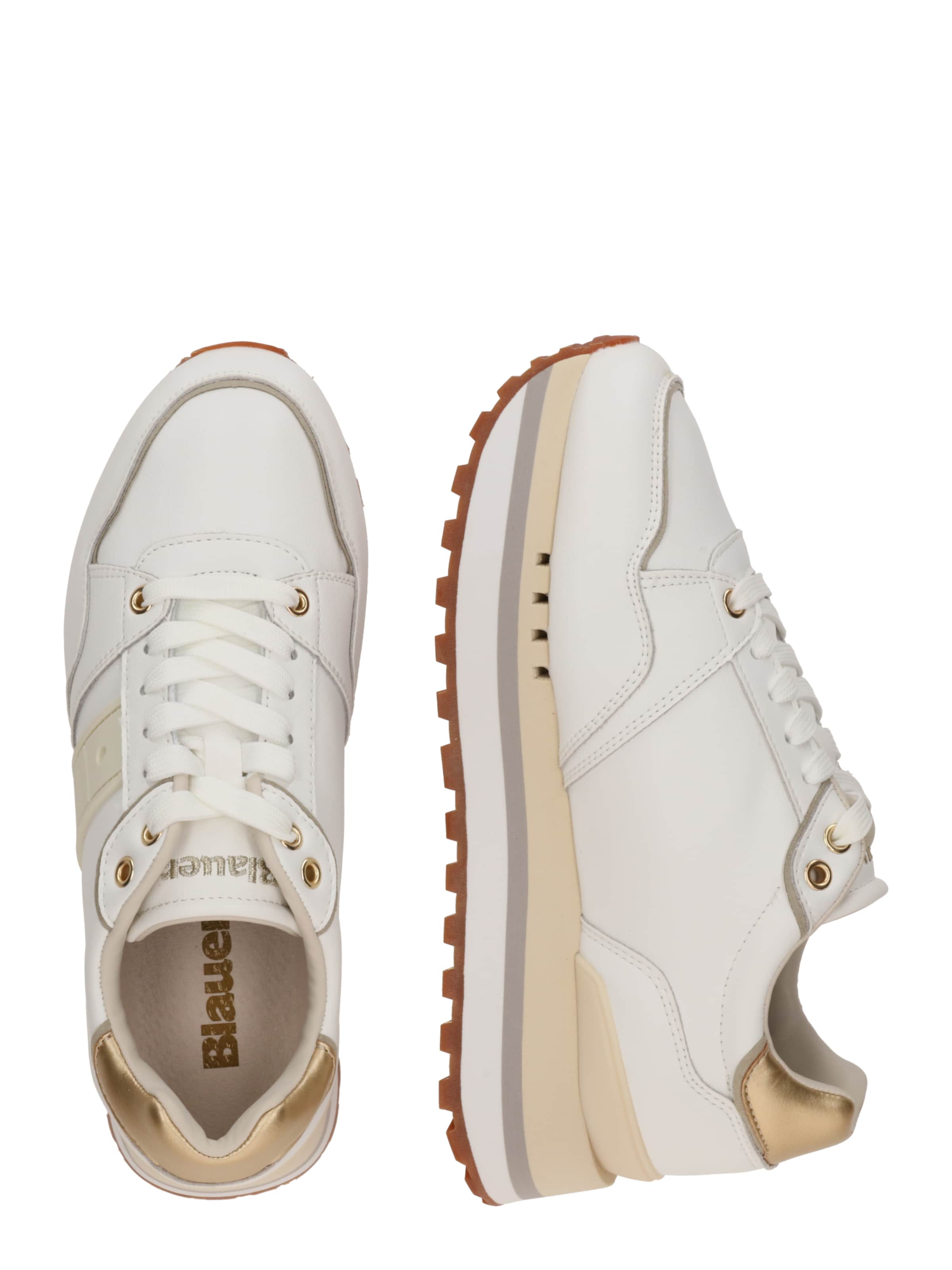 Baskets basses Blauer.USA en blanc : sur le côté