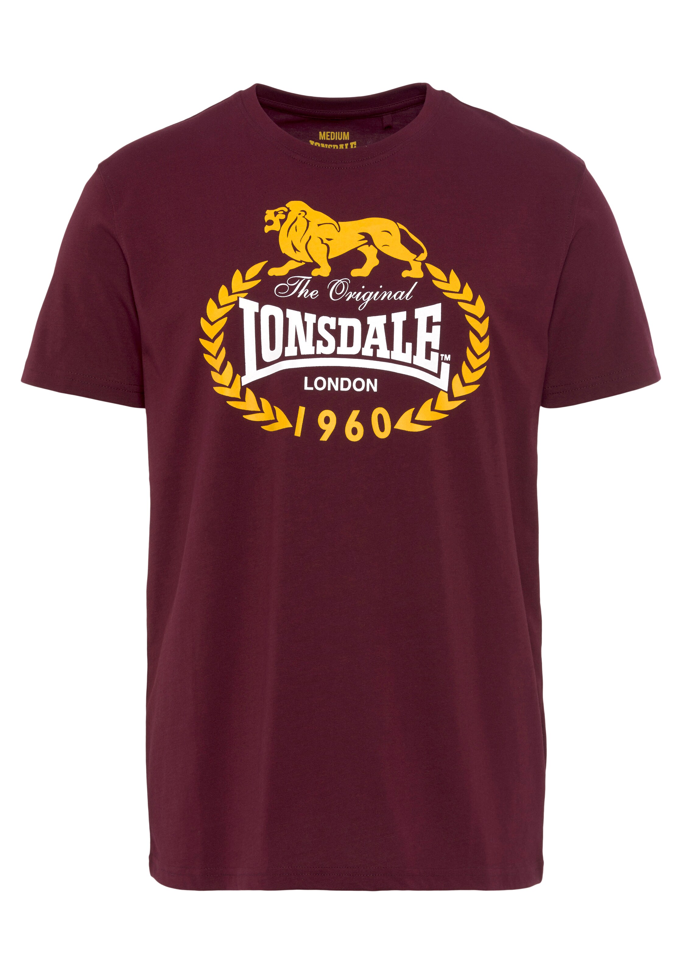 LONSDALE - Camisa 'Ecclaw' em vermelho
