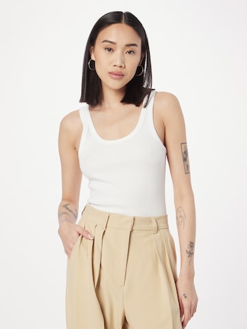 Gina Tricot - Top 'Ellen' en blanco: frente