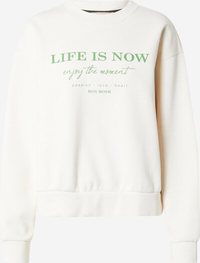 MOS MOSH Sweater majica 'Archer' u ecru/prljavo bijela / zelena, Pregled proizvoda
