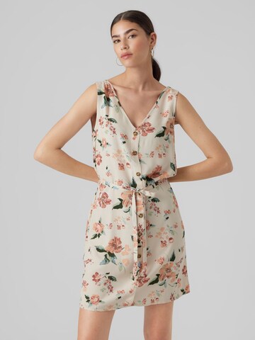 VERO MODA Kleid 'BUMPY' in Beige: predná strana