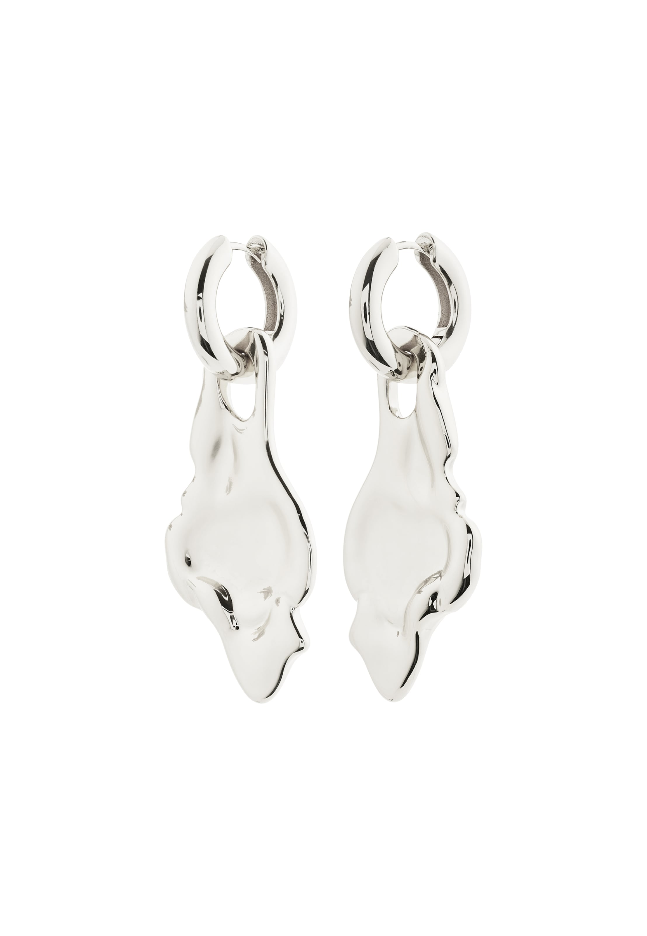 Cercei 'Starlight' de la Pilgrim pe argintiu: față