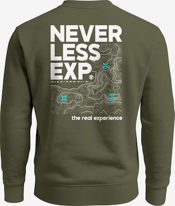 Neverless Sweatshirt 'Expedition' in Grün: Vorderseite