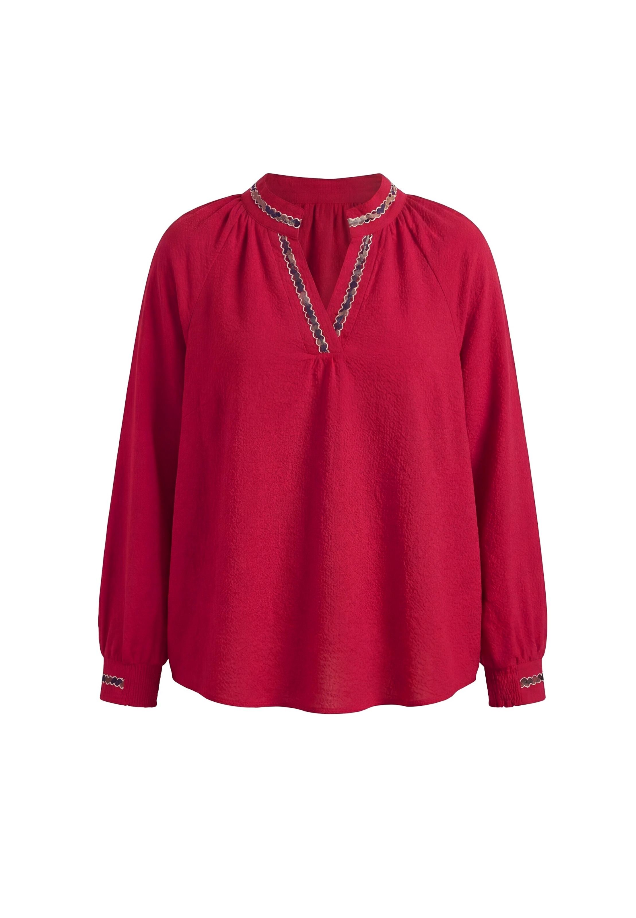usha BLACK LABEL Blusa en L en rojo vivo, Vista del producto