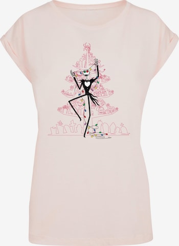 ABSOLUTE CULT Shirt 'The Nightmare Before Christmas - Tree' in Pink: front
