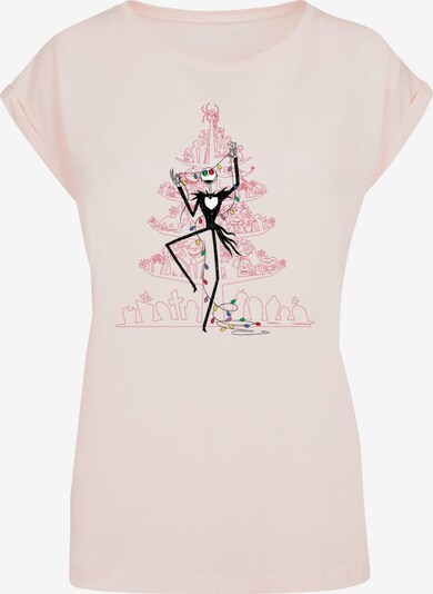 ABSOLUTE CULT T-shirt 'The Nightmare Before Christmas - Tree' en rose / rose / noir / blanc, Vue avec produit