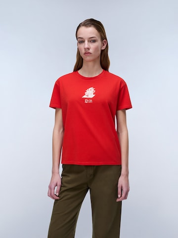 raudona NAPAPIJRI Marškinėliai 'S-ANTIMONY SS W': priekis