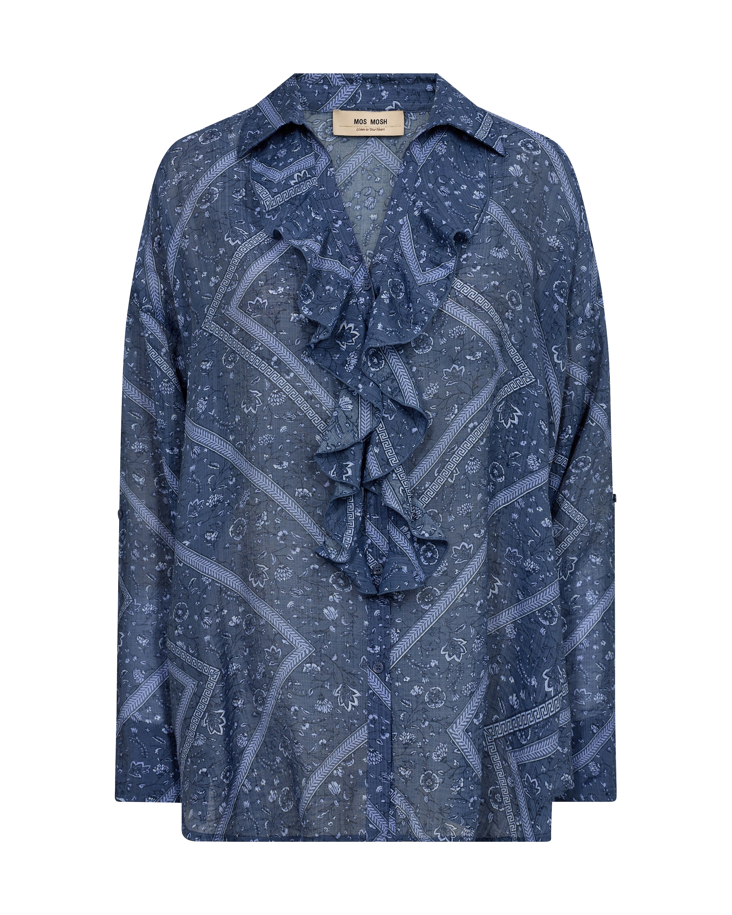 MOS MOSH Блузка в Синий: спереди