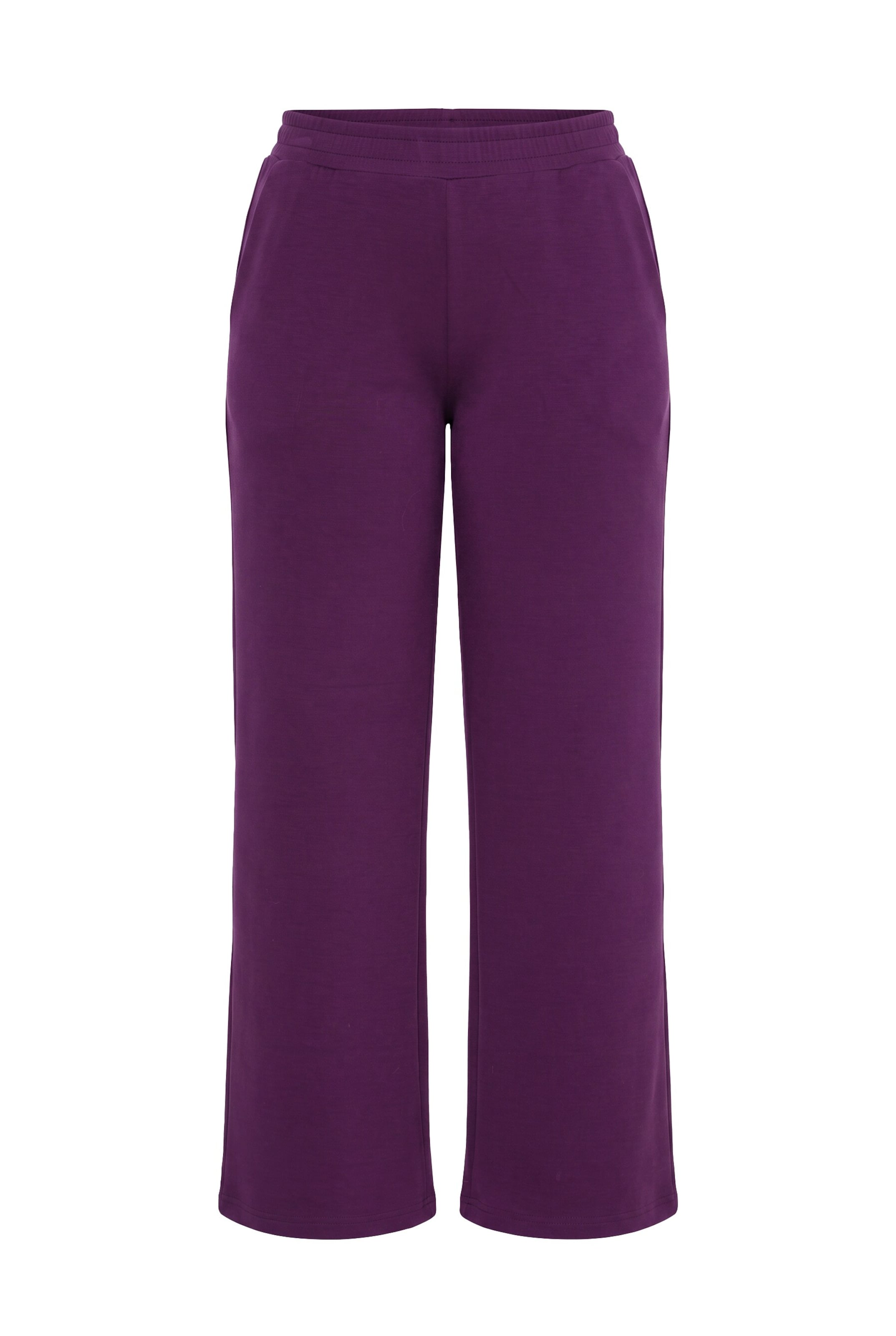 MIAMODA Wide leg Broek in Lila: voorkant