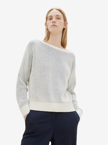 TOM TAILOR Sweater in White