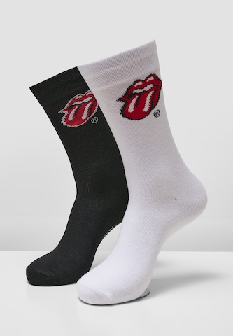 Merchcode Socken 'Rolling Stones Tongue' in Schwarz