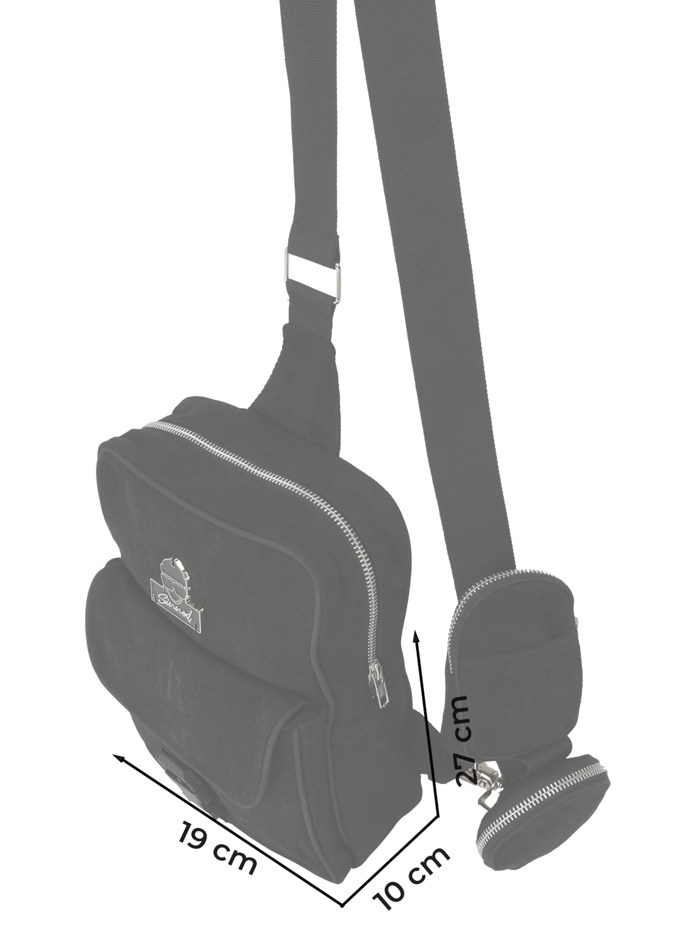 Sac à dos 'Upcycled' Sinned x ABOUT YOU en noir