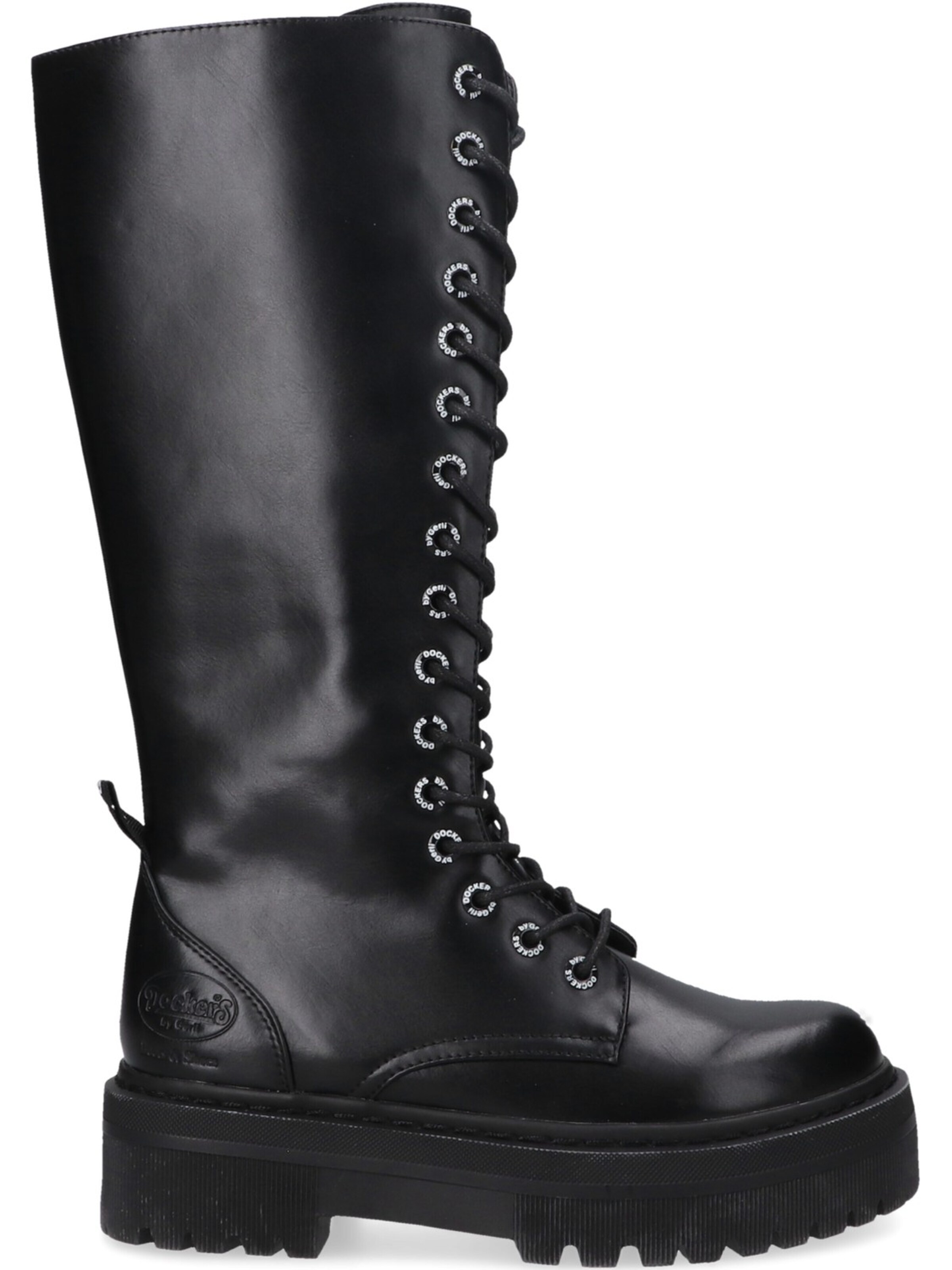 Dockers Lace-Up Boots in Black: front