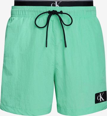 Calvin Klein Swimwear Zwemshorts in Groen: voorkant