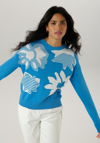 Aniston SELECTED Pullover in Blau
