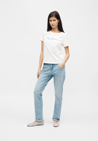 balta Pepe Jeans Marškinėliai: priekis