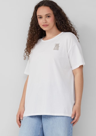 T-shirt QS en blanc : devant