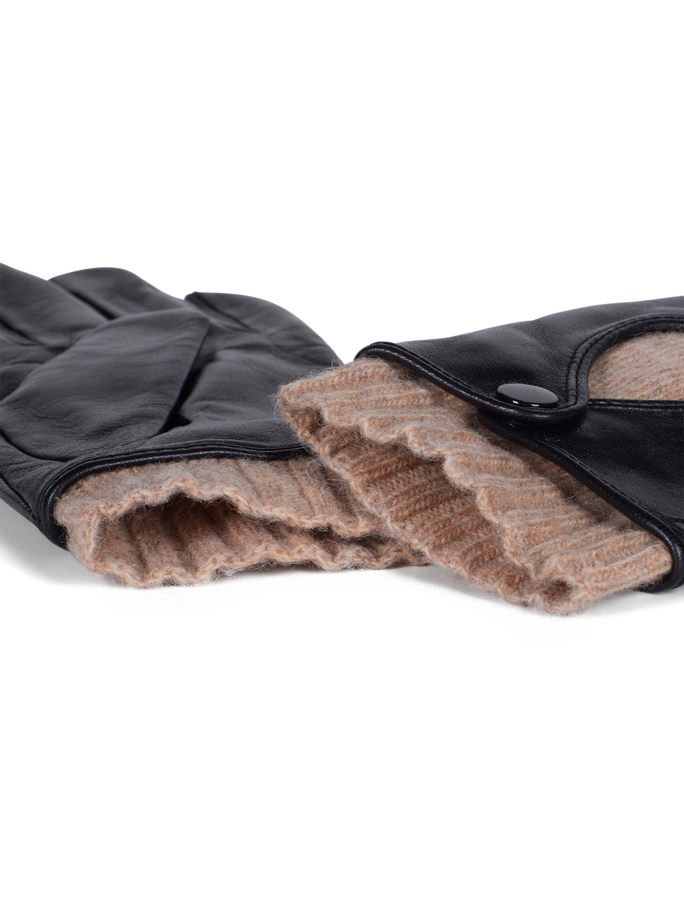 Howard London - Guantes con dedos 'Women's Leather Gloves Florence Black' en negro