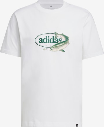 ADIDAS SPORTSWEAR Performance shirt 'SPRTMN FISH' in White: front