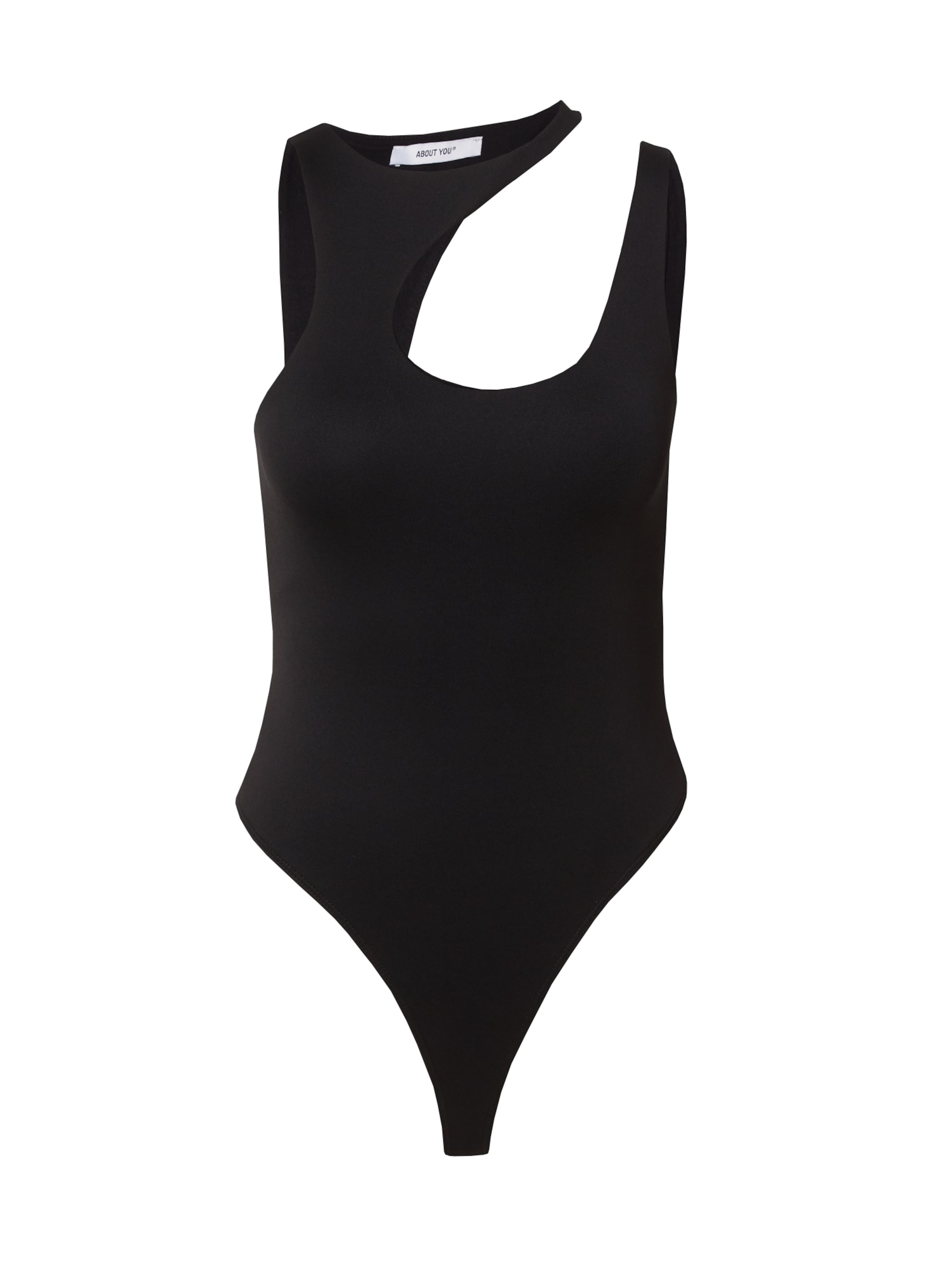 ABOUT YOU Блуза боди 'Fame' в черно: отпред