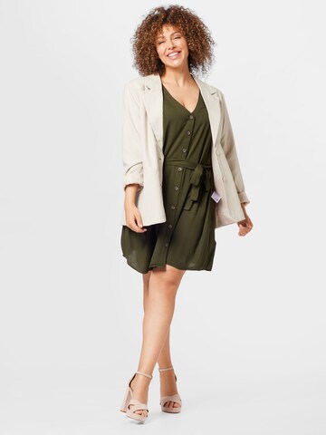 ABOUT YOU Curvy Shirt dress 'Lotti' in Green