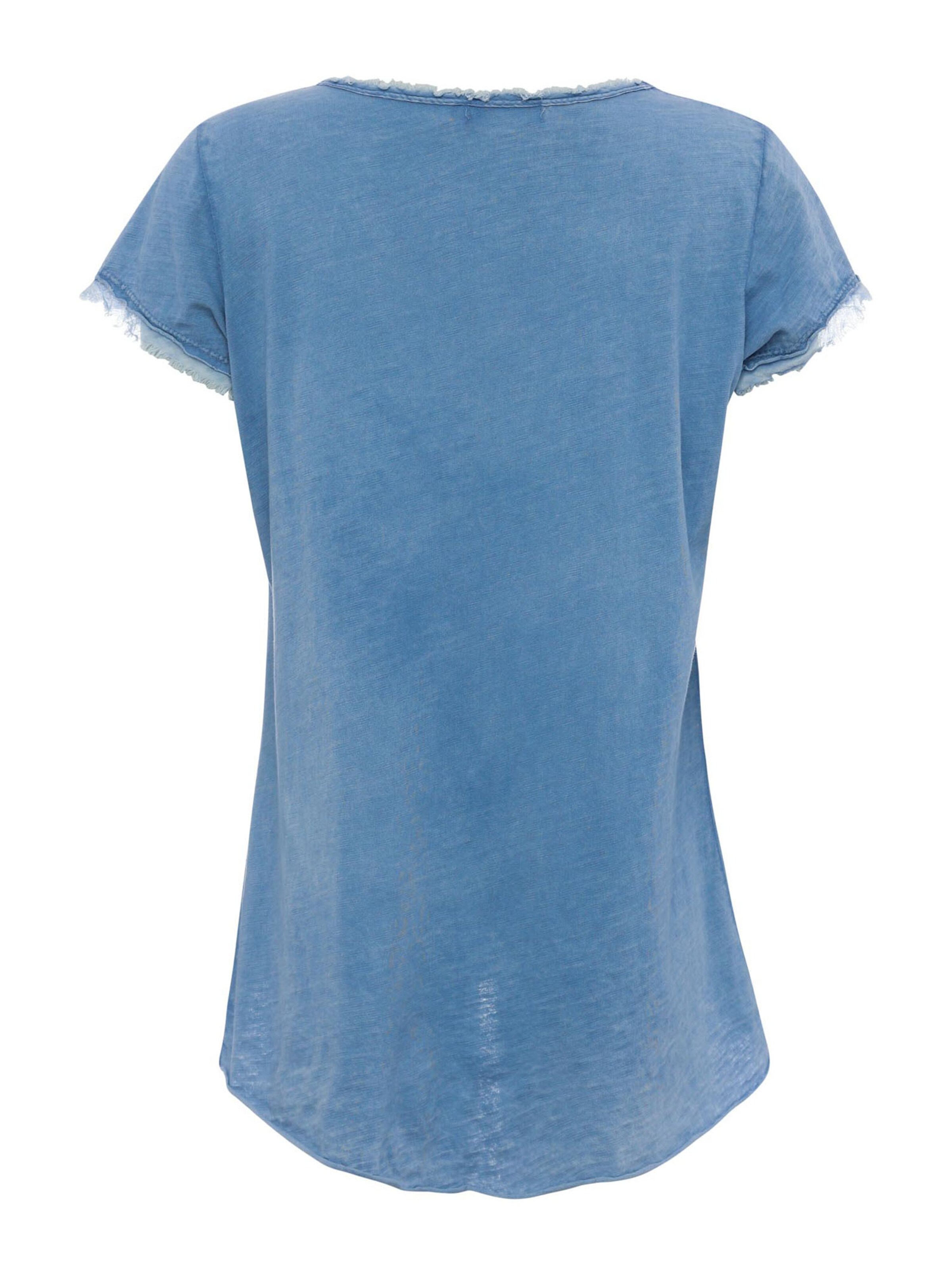 Zwillingsherz Tričko 'Positive Mind' – modrá