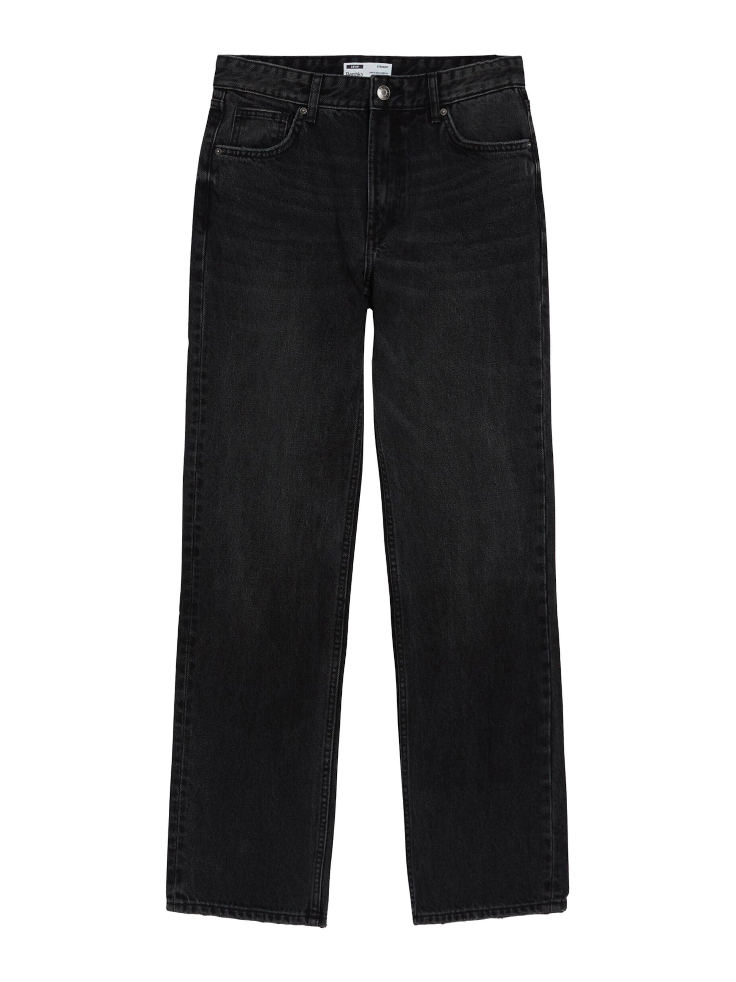 regular Jeans di Bershka in nero: frontale