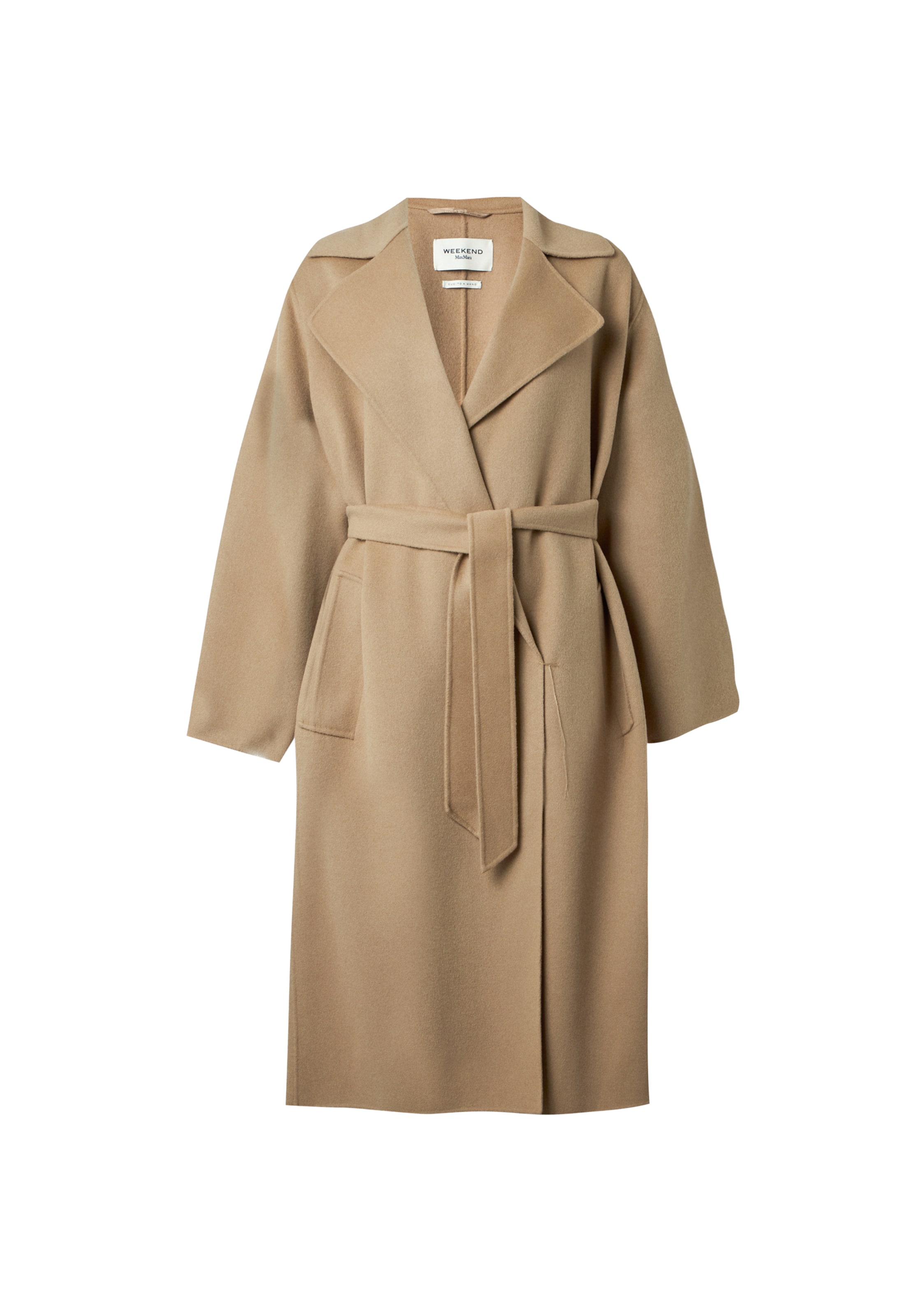 Weekend Max Mara Ανοιξιάτικο και φθινοπωρινό παλτό 'DOPEROSO' σε μπεζ: μπροστά