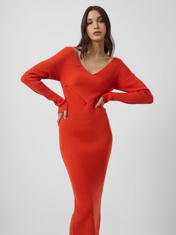 FRENCH CONNECTION Úpletové šaty 'Lydia' – červená