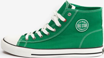 Sneaker alta ' NN174297 ' di BIG STAR in verde: frontale