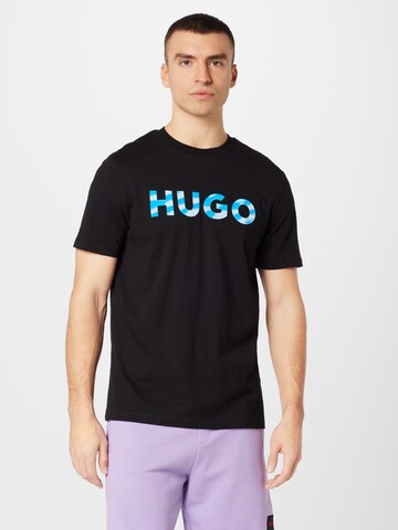 HUGO Shirt 'Dulivio' in Zwart: voorkant