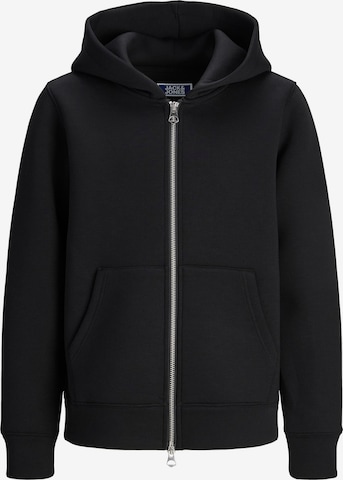 Jack & Jones Junior Sweatjacka 'JCOLegacy' i svart: framsida