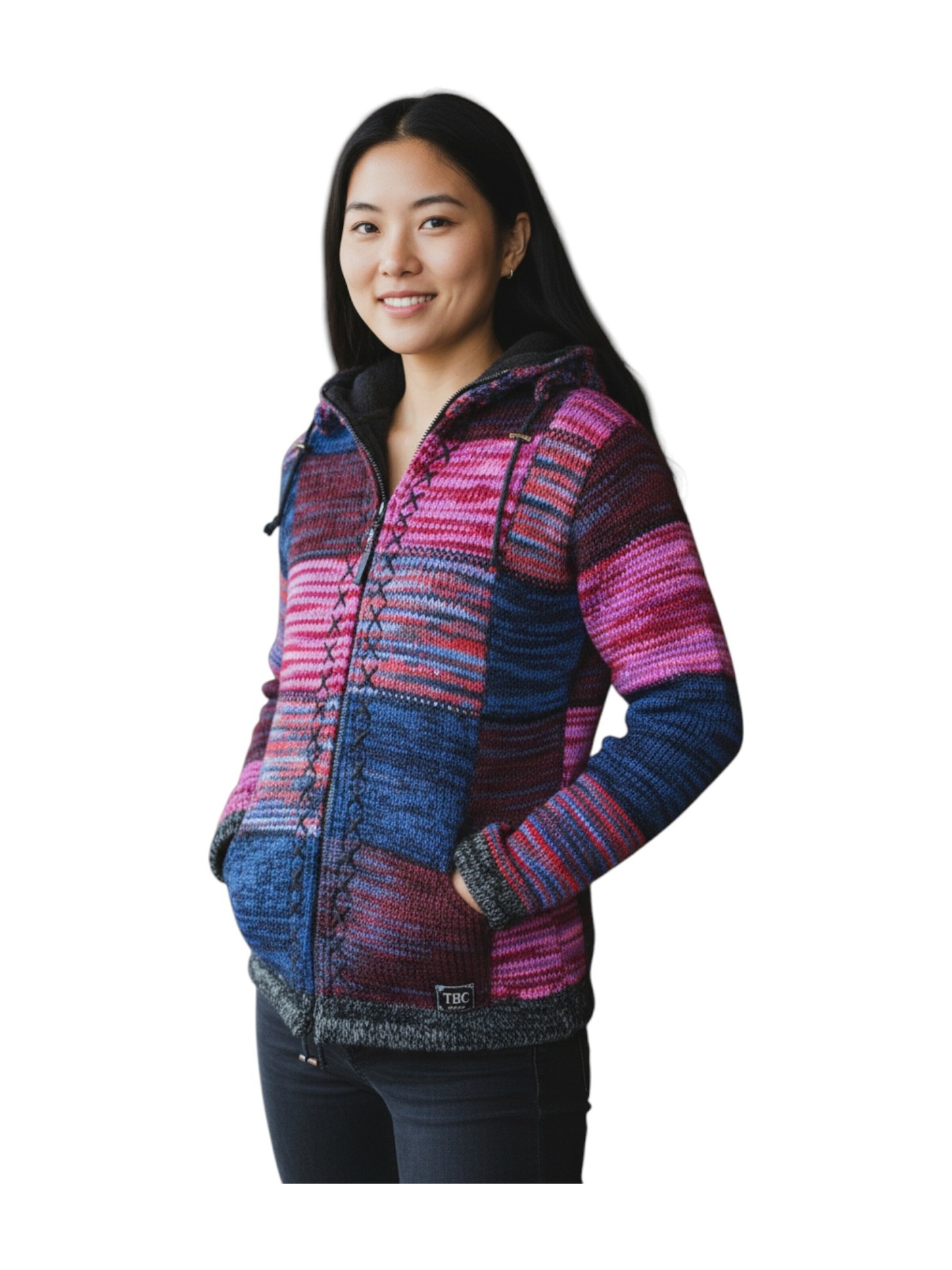 THC Natural Line Strickjacke 'THC 805'‌‌‌‌ in Mischfarben