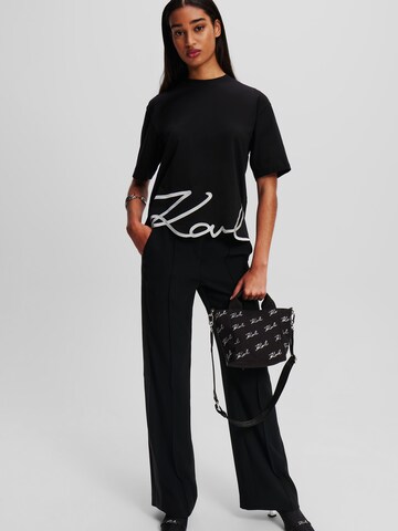 Karl Lagerfeld Shopper ' Signature Rhinestones ' in Schwarz