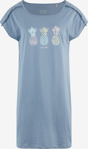 Chemise de nuit 'Pineapple' VIVANCE en bleu : devant