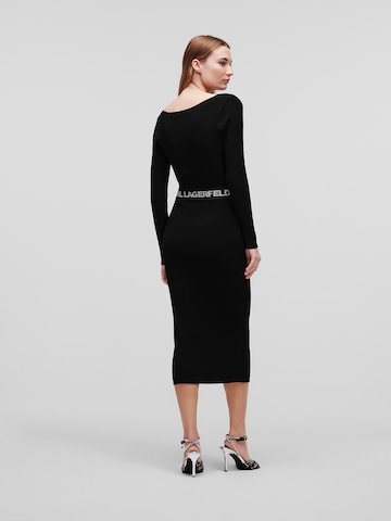 Karl Lagerfeld Strickkleid in Schwarz