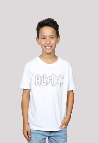 F4NT4STIC Shirt 'ACDC ' in White: front