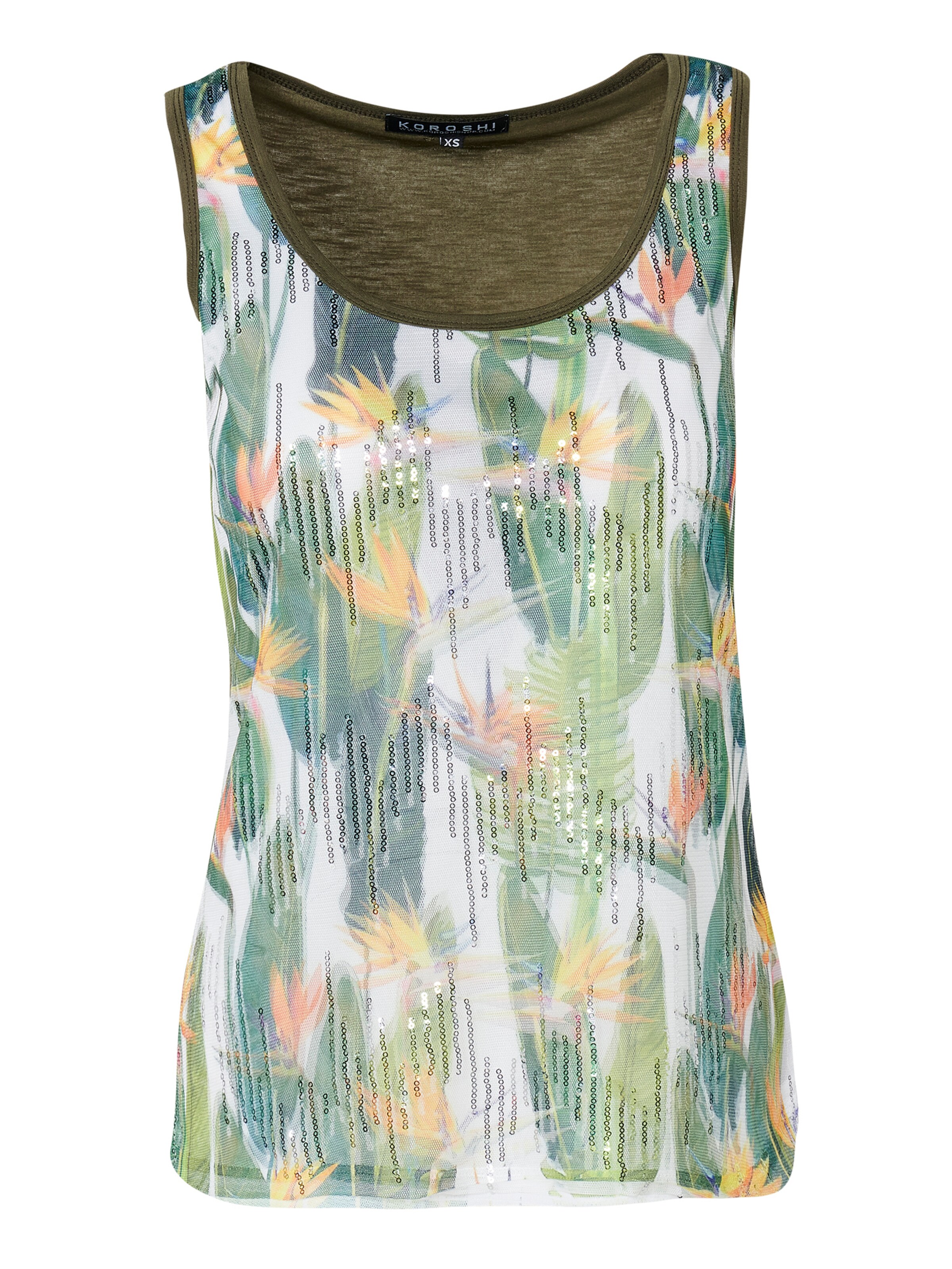 KOROSHI Topp, värv roheline: eest vaates