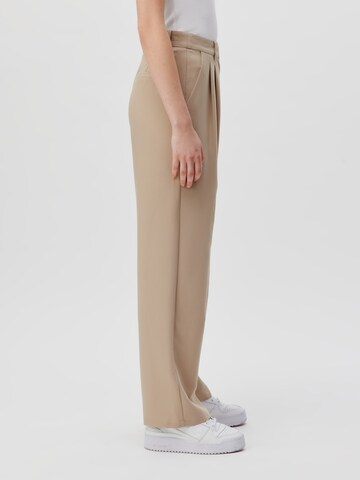 LeGer by Lena Gercke Loose fit Pleat-Front Pants 'Elena' in Beige