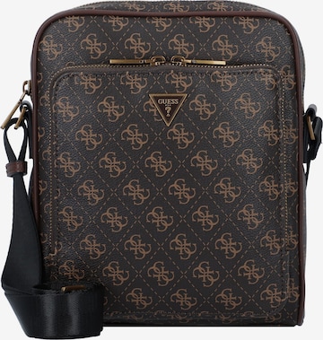 GUESS Сумка через плечо 'MILANO CROSSBODY POCKET M' в Коричневый: спереди