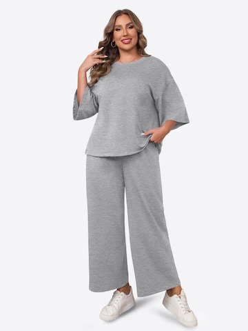 Imily Bela - Traje para estar en casa en gris: frente