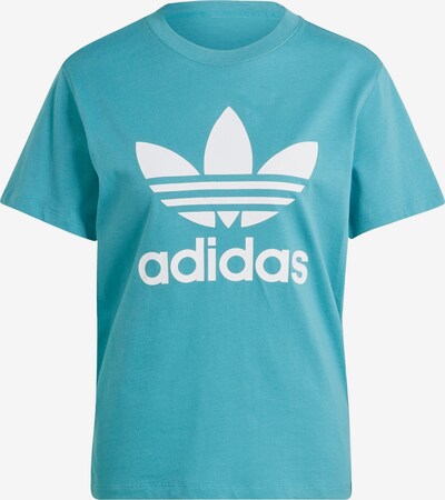 ADIDAS ORIGINALS T-Shirt 'Adicolor Classics Trefoil' in aqua / weiß, Produktansicht